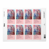 Étiquette AVALON, bleu rose rouge (Feuille entière)