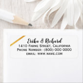 Étiquette avec nom et adresse (En situation)