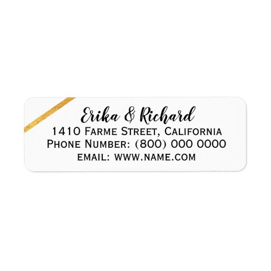 Étiquette avec nom et adresse (Devant)