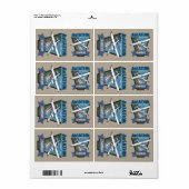 Étiquette Aventure hydravion (Feuille entière)