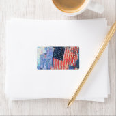 Étiquette Avenue dans la pluie par Frederick Childe Hassam (En situation)