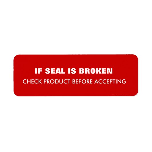 Étiquette Avertissement (Devant)