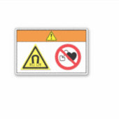 Étiquette Avertissement/Champs magnétiques (Devant)