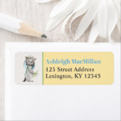 Étiquette Aviator Wolf With Plane Baby shower Adresse de ret (En situation)