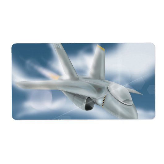 Étiquette Avion à réaction militaire (Devant)