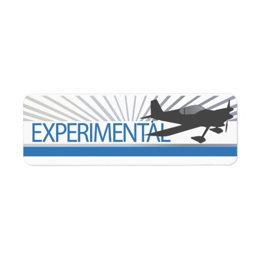 Étiquette Avion expérimental (Devant)