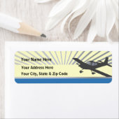 Étiquette Avion expérimental à basse aile (En situation)