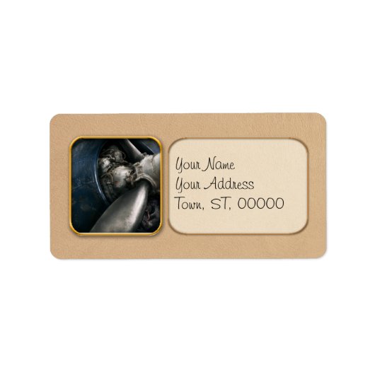 Étiquette Avion - pilote - appui vertical - il est clair (Devant)