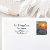 Étiquette Avion pilote Avion Volant Sky Sunset (En situation)