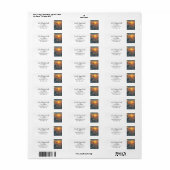 Étiquette Avion pilote Avion Volant Sky Sunset (Feuille entière)