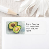 Étiquette Avocado en aquarelle (En situation)