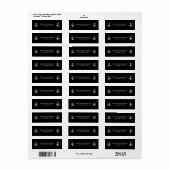 Étiquette Avocat de droit Black Gold Personnaliser (Feuille entière)