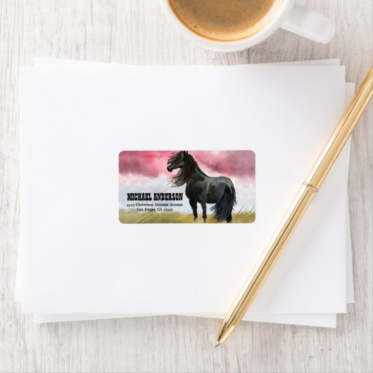 Étiquette Awesome Horse (En situation)