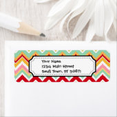 Étiquette Aztec Andes Montagnes Tribales Chevron Fiesta ZigZ (En situation)