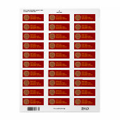 Étiquette Aztec Calendar (Feuille entière)