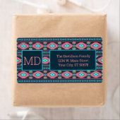 Étiquette Aztèque géométrique du sud-ouest (En situation)