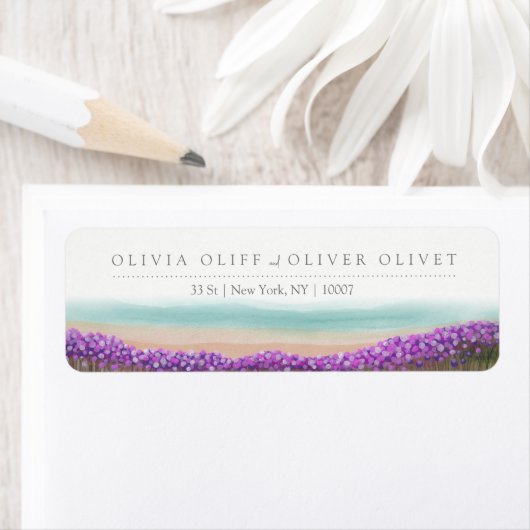 Étiquette Azure Coast dans Bloom Adresse de retour (En situation)