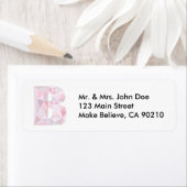 Étiquette B - Triangles Poly Faible - Gris Violet Rose Neutr (En situation)