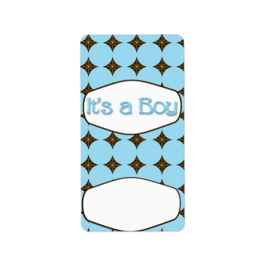 Étiquette Baby Blue Boy Hersheys Miniature Barre de bonbons (Devant)
