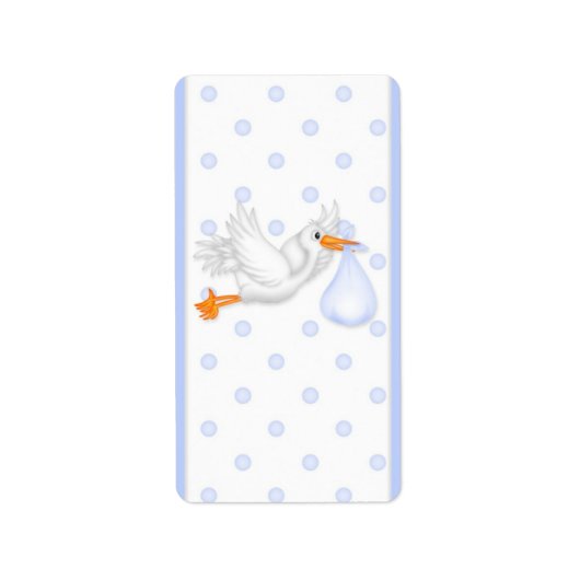 Étiquette Baby Blue Stork Hersheys Miniature Candy bar envel (Devant)