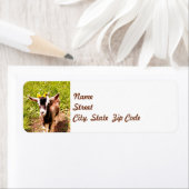 Étiquette Baby Chèvre avec fleurs - Adresse de retour (En situation)