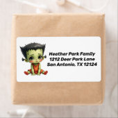 Étiquette Baby Frankenstein Return Address Label (En situation)