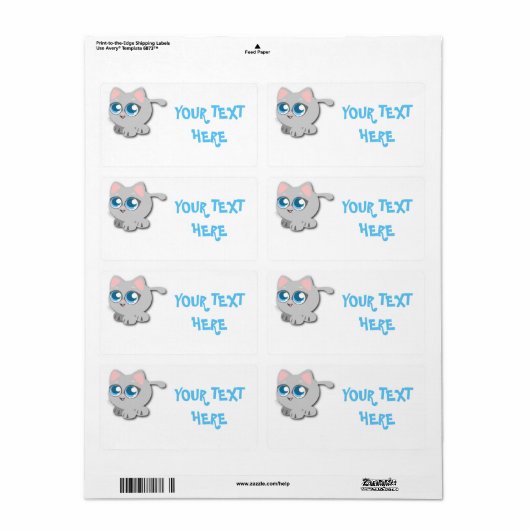 ÉTIQUETTE BABY KITTY (Feuille entière)