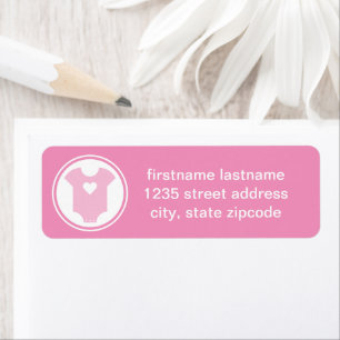 Étiquette Baby Love Pink Family Return Adresse