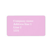 Étiquette Baby Pink (Devant)