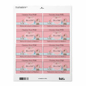 Étiquette Baby shower (Feuille entière)