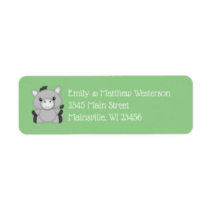 Étiquette Baby shower âne