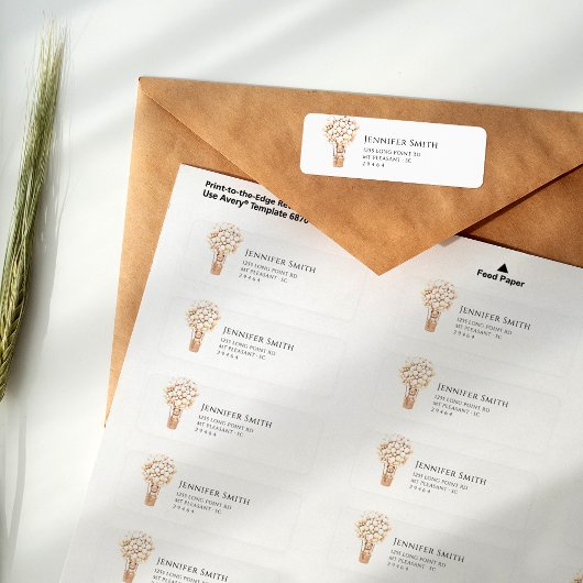 Étiquette Baby shower Bear Balloons