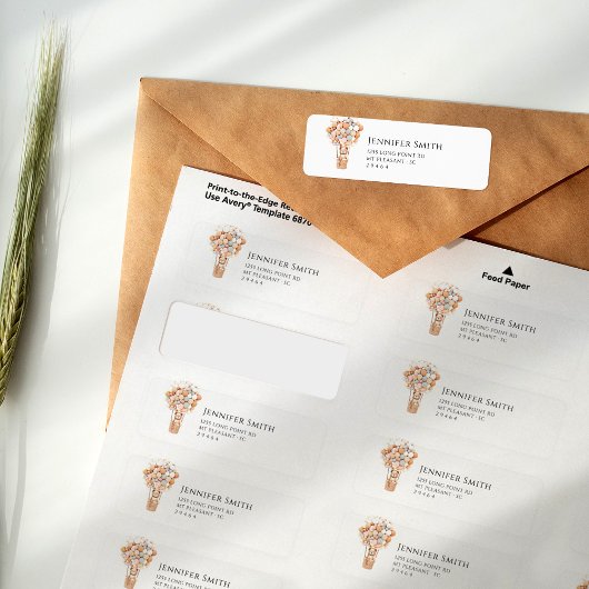 Étiquette Baby shower Bear Blue and Pink Balloors