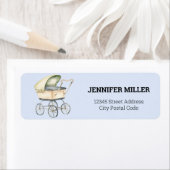 Étiquette Baby shower bébé (En situation)