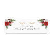 Étiquette Baby shower blanc de Noël classique Adresse de ret (Devant)