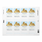 Étiquette Baby shower Blue Gold Elephant Feuille d'emballage (Feuille entière)