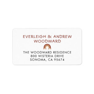 Étiquette Baby shower Boho Rainbow