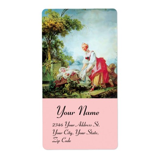 ÉTIQUETTE BABY SHOWER COLORÉ (Devant)