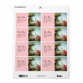 ÉTIQUETTE BABY SHOWER COLORÉ (Feuille entière)