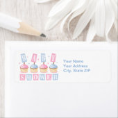 Étiquette Baby shower Cupcake (En situation)