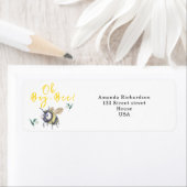 Étiquette Baby shower d'abeilles miel (En situation)