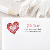 Étiquette Baby shower d'aquarelle Little Sweetheart Valentin (En situation)