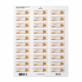 Étiquette Baby shower d'automne Citrouille d'Halloween Adres (Feuille entière)