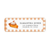 Étiquette Baby shower d'automne du Citrouille Cutie Pie (Devant)