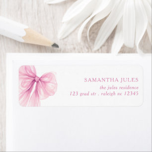 Étiquette Baby shower de boue rose moderne Adresse de retour