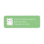 Étiquette Baby shower de chat Kitty (Devant)