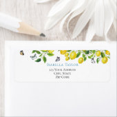 Étiquette Baby shower de citron botanique (En situation)