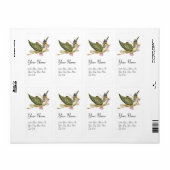 Étiquette BABY SHOWER DE FILLE STORL, Blanc rose (Feuille entière)