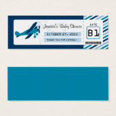 Étiquette Baby shower de la carte d'embarquement F (Devant & derrière)