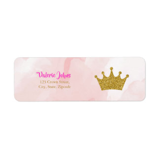 Étiquette Baby shower de la Parties scintillant Princess Gol
